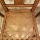 Lot of 4 old wooden wooden chairs made of art deco