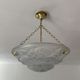 Art Deco vasque in transparent pressed glass DEGUE Paris France 1930
