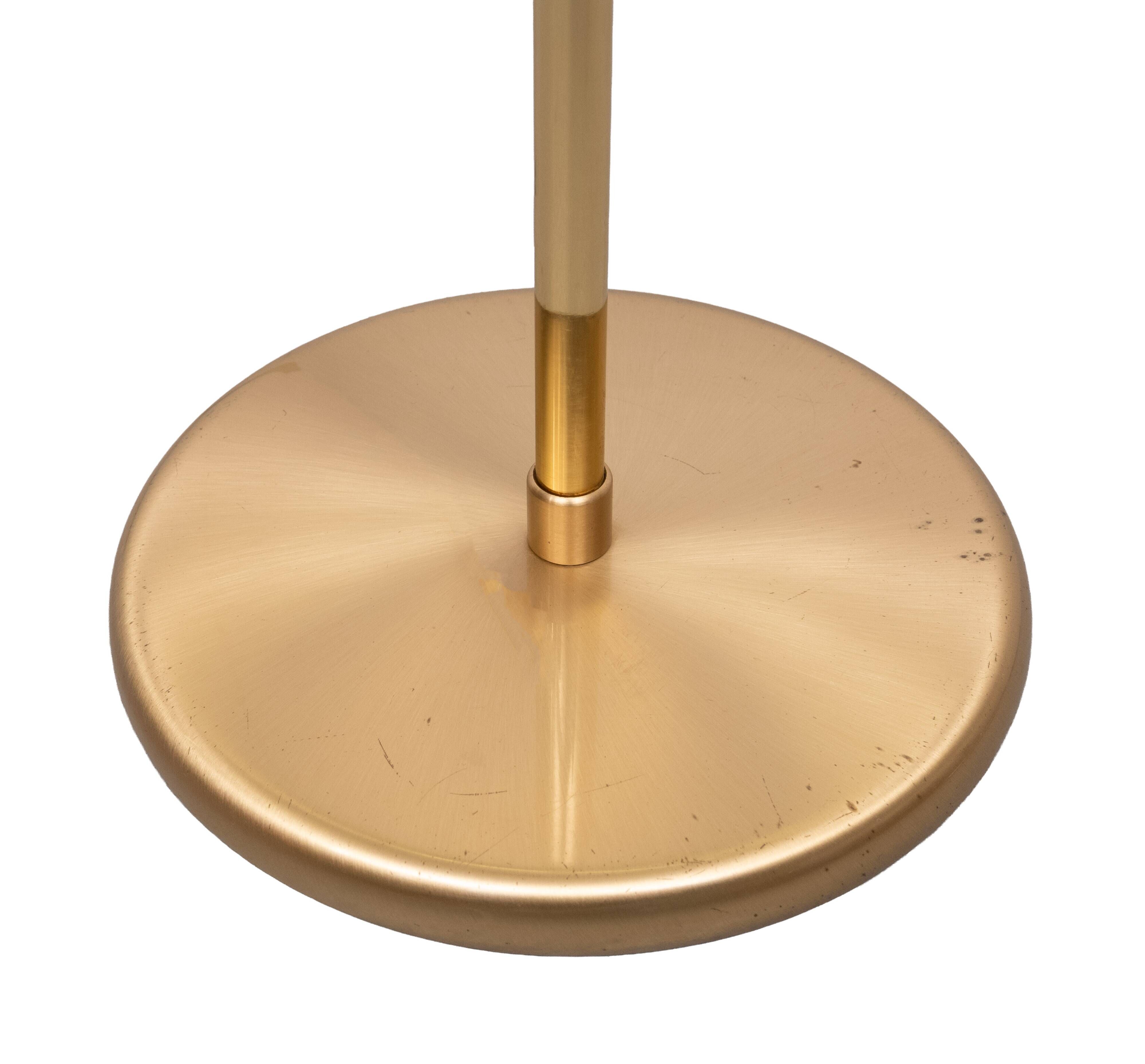 Brass Swing arm Halogen floor lamp by Holtkoetter 1980s Germany