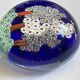 Millefiori Murano parchment paperweight signed