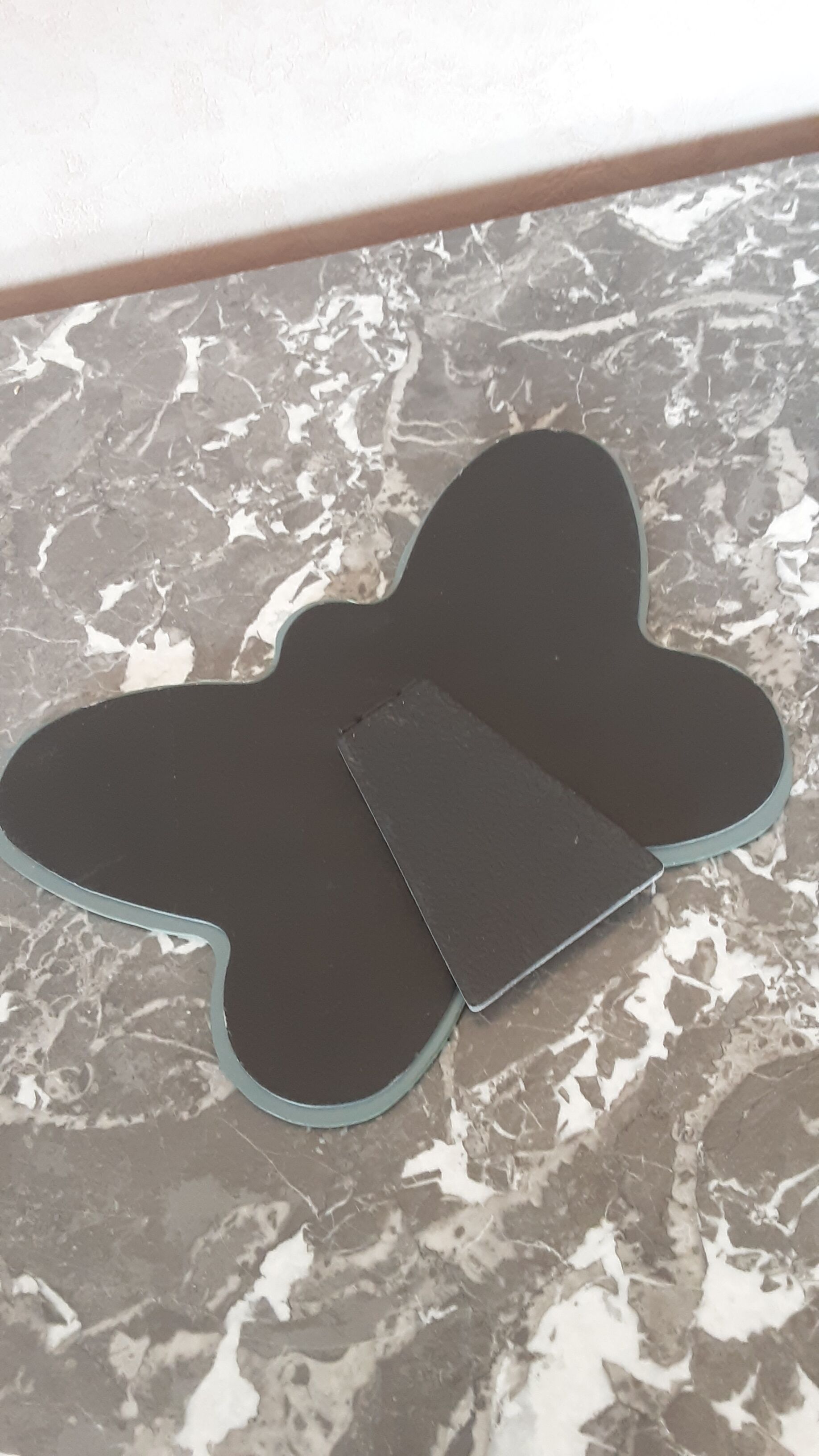 Beveled mirror to be put down vintage 24 X 17 cm