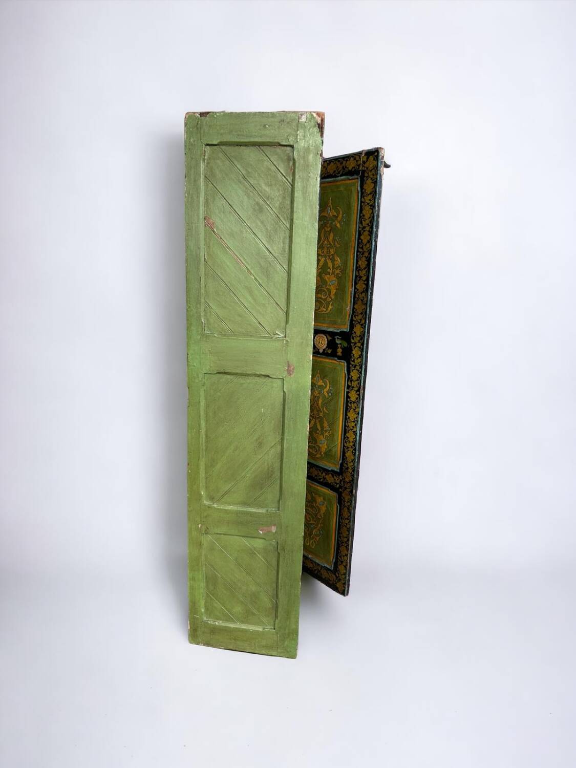 Painted Wooden Screen India 19th H 206 XL 171 Cm