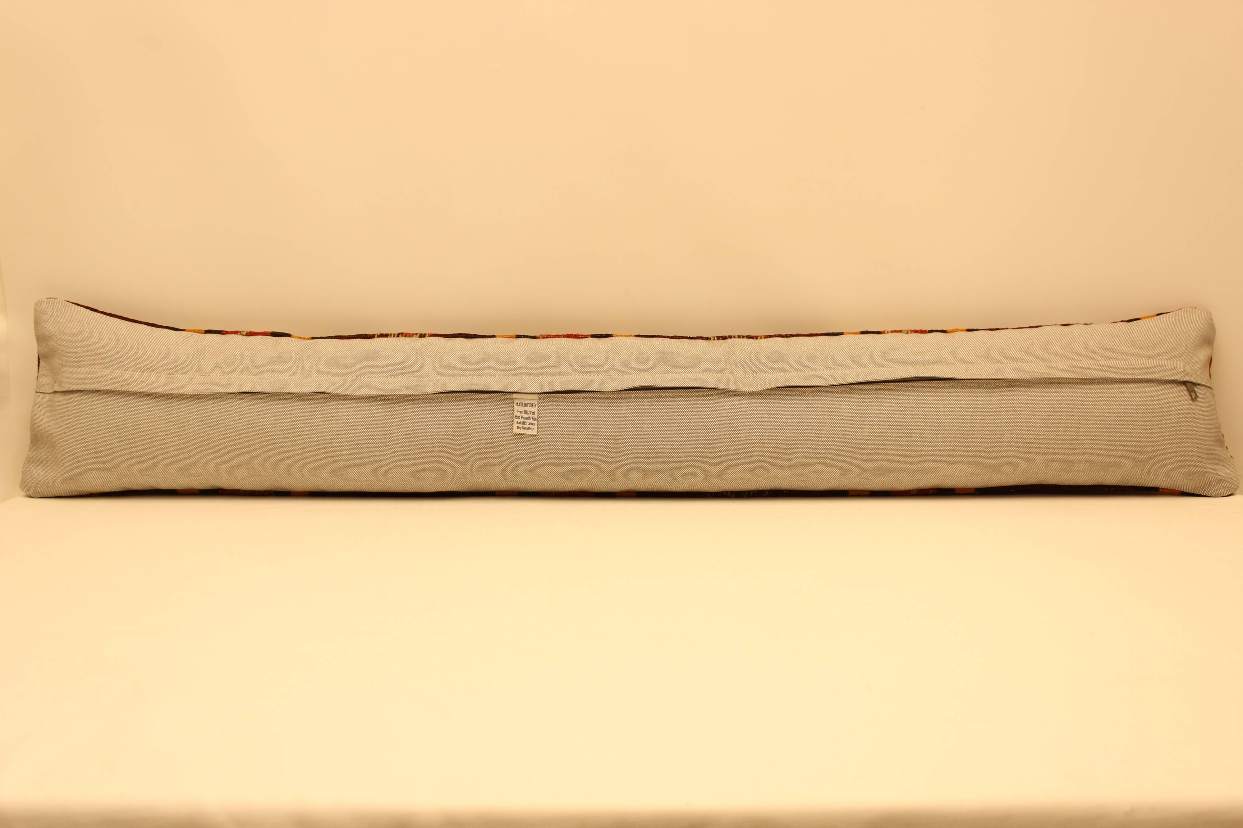 Turkish kilim cushion,20x120 cm