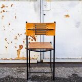 Spaghetti chairs with leather seats by Giandomenico Belotti for Alias, Italy, 1979, set of 6.