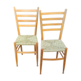 Paire de chaises d'appoint vers 1960