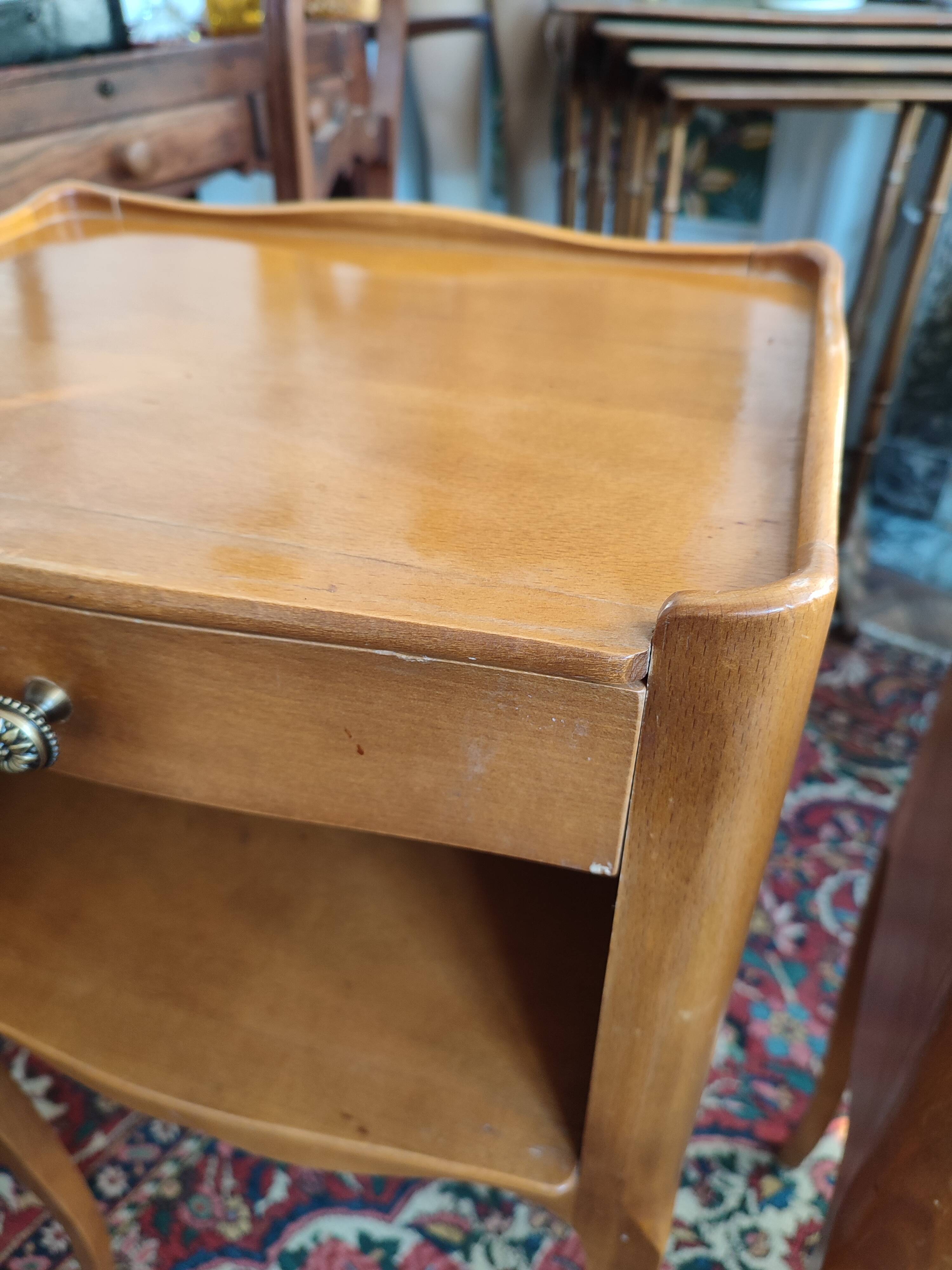 Pair of niche bedside tables