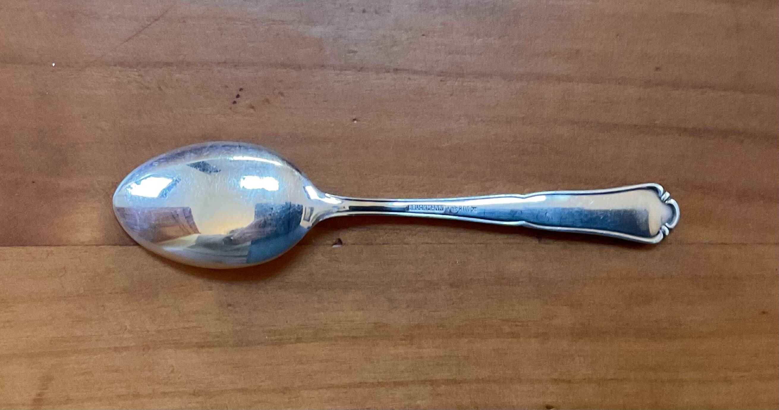 Six silver-plated mocha spoons