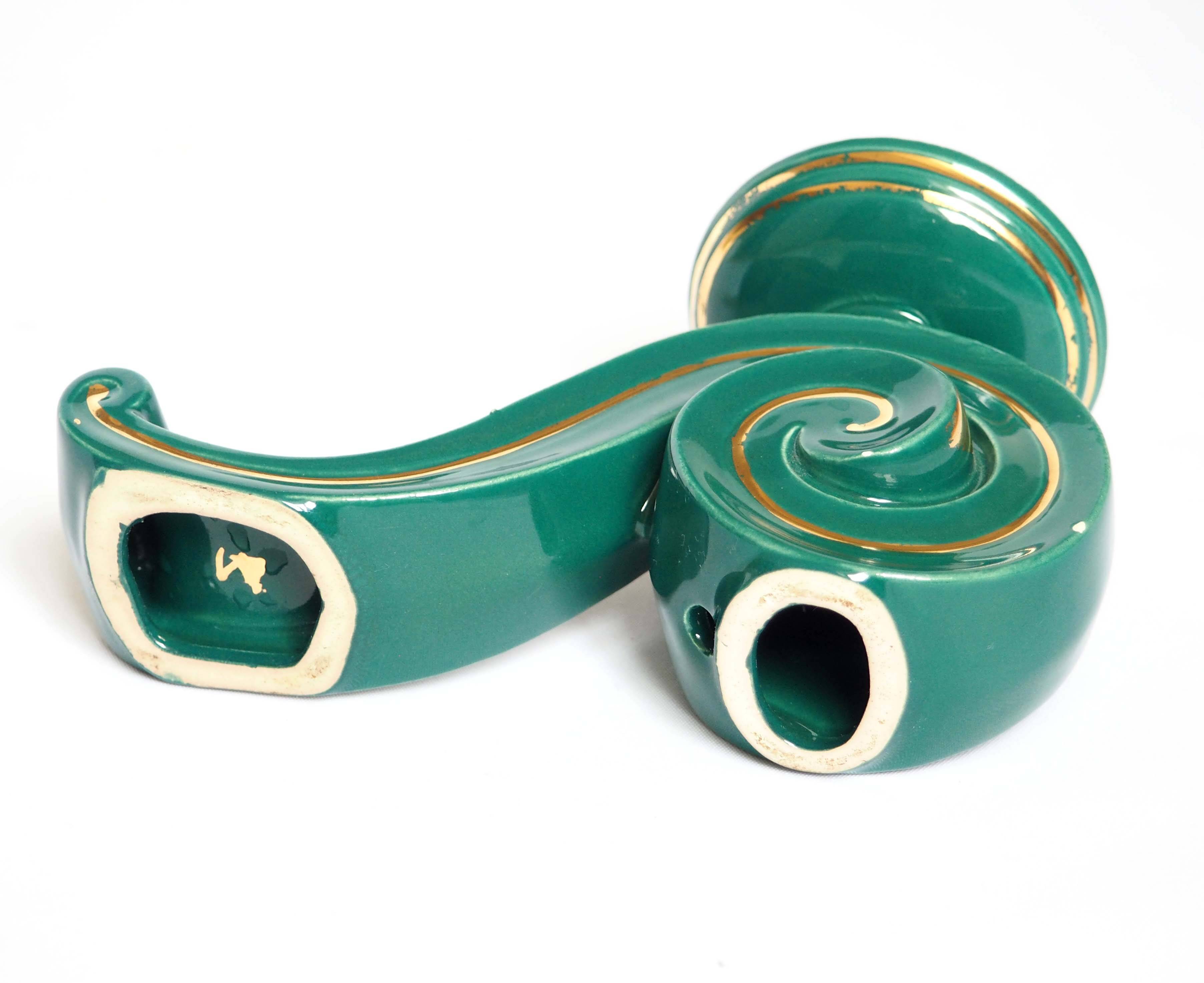 1940s ceramic candle holder