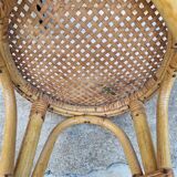 Vintage rattan stool