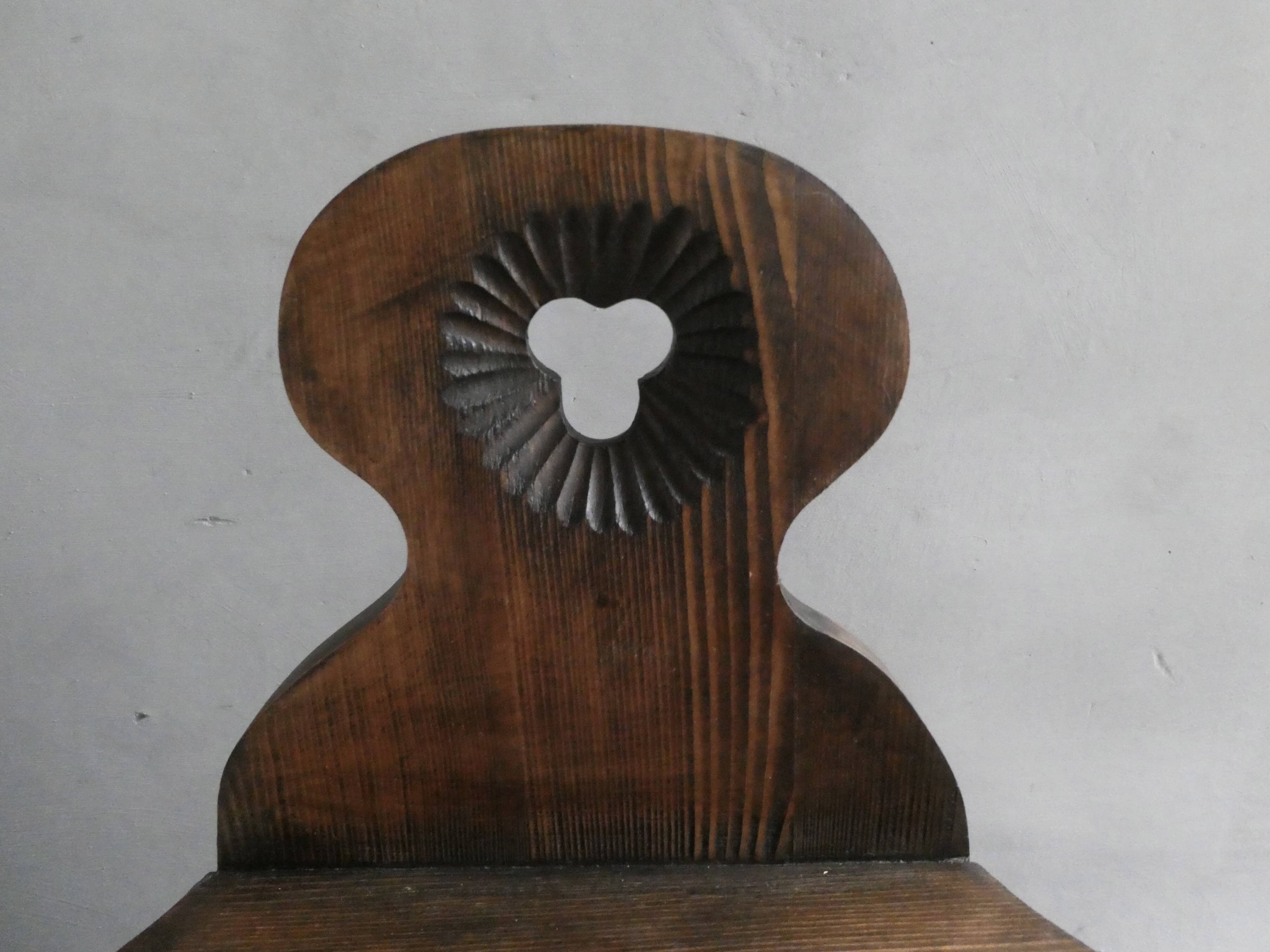 Pair of bedside tables, mountain folk art, circa 1960