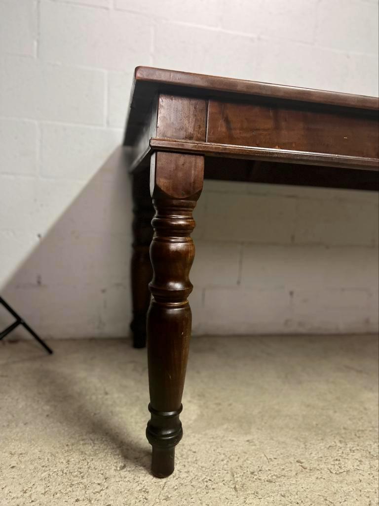 Vintage wooden farmhouse table