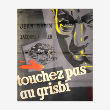 Original poster "Touch not grisbi" 1954 Jean Gabin