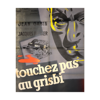 Original poster "Touch not grisbi" 1954 Jean Gabin