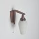 Danish wall lamp in teak with milk glass, 1960s