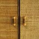 Vintage rattan & woven cane cabinet with 2 doors