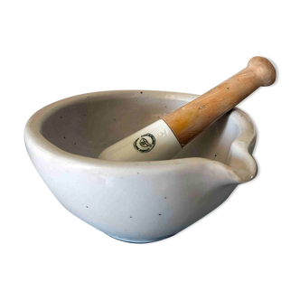 Mortar and pestle antique Porcelain Avignon Kitchen white porcelain France