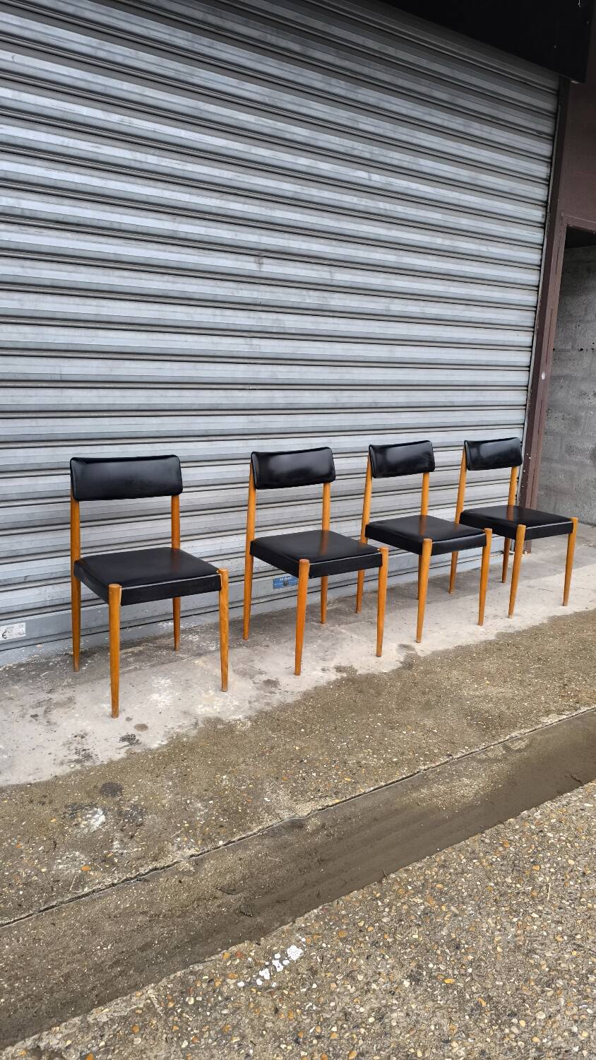 Set of four Scandinavian teak chairs 1960