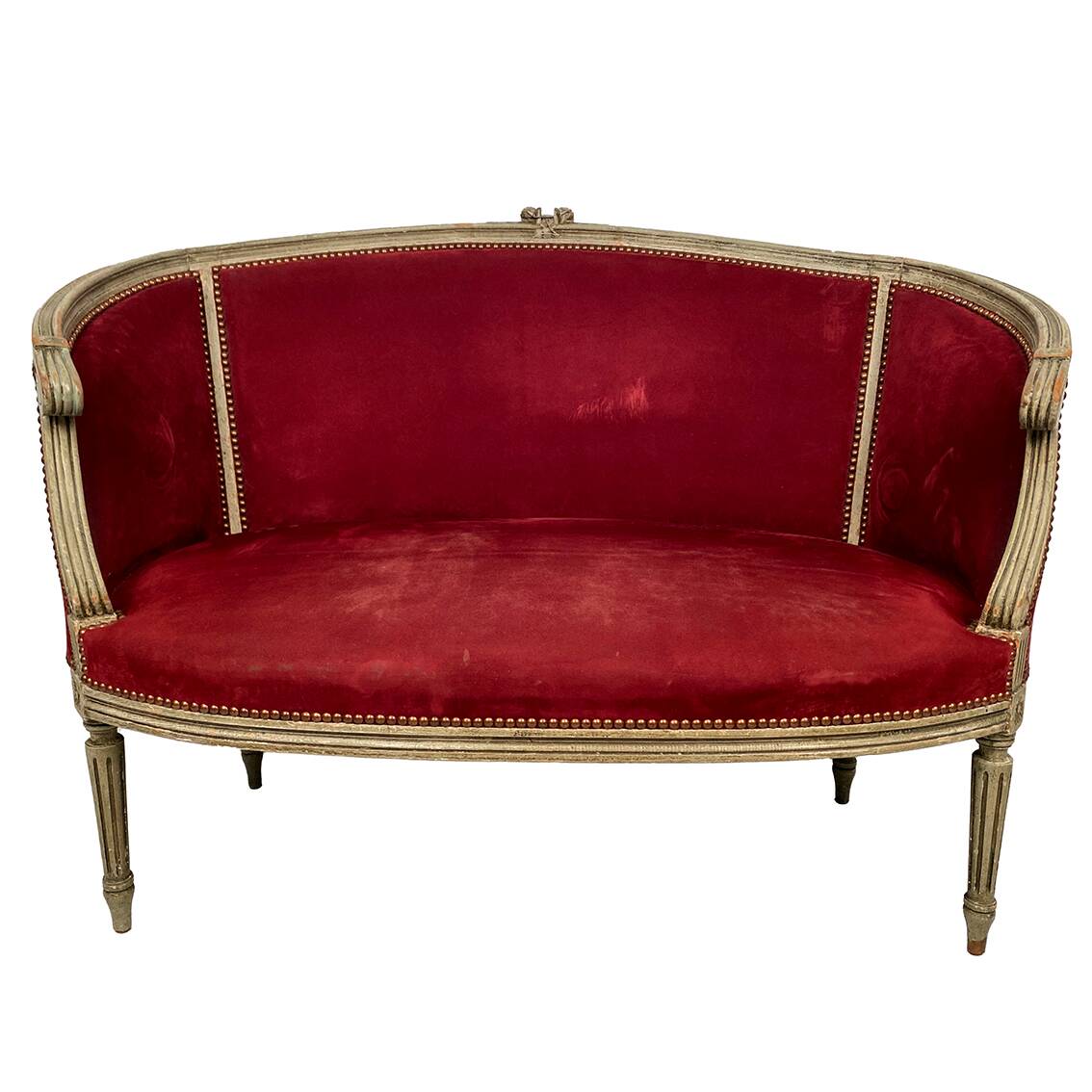 Canapé corbeille de style Louis XVI, fin XIXe-début XXe