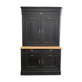 Buffet deux corps noir 1940
