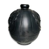 Art Deco ball vase in tin signed