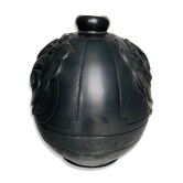 Art Deco ball vase in tin signed