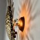 Wall lamp / ceiling lamp vintage sun 1950 in gilded wrought iron