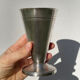 6 conical silver-plated metal bowls with hallmarks / Art Deco stemmed glasses