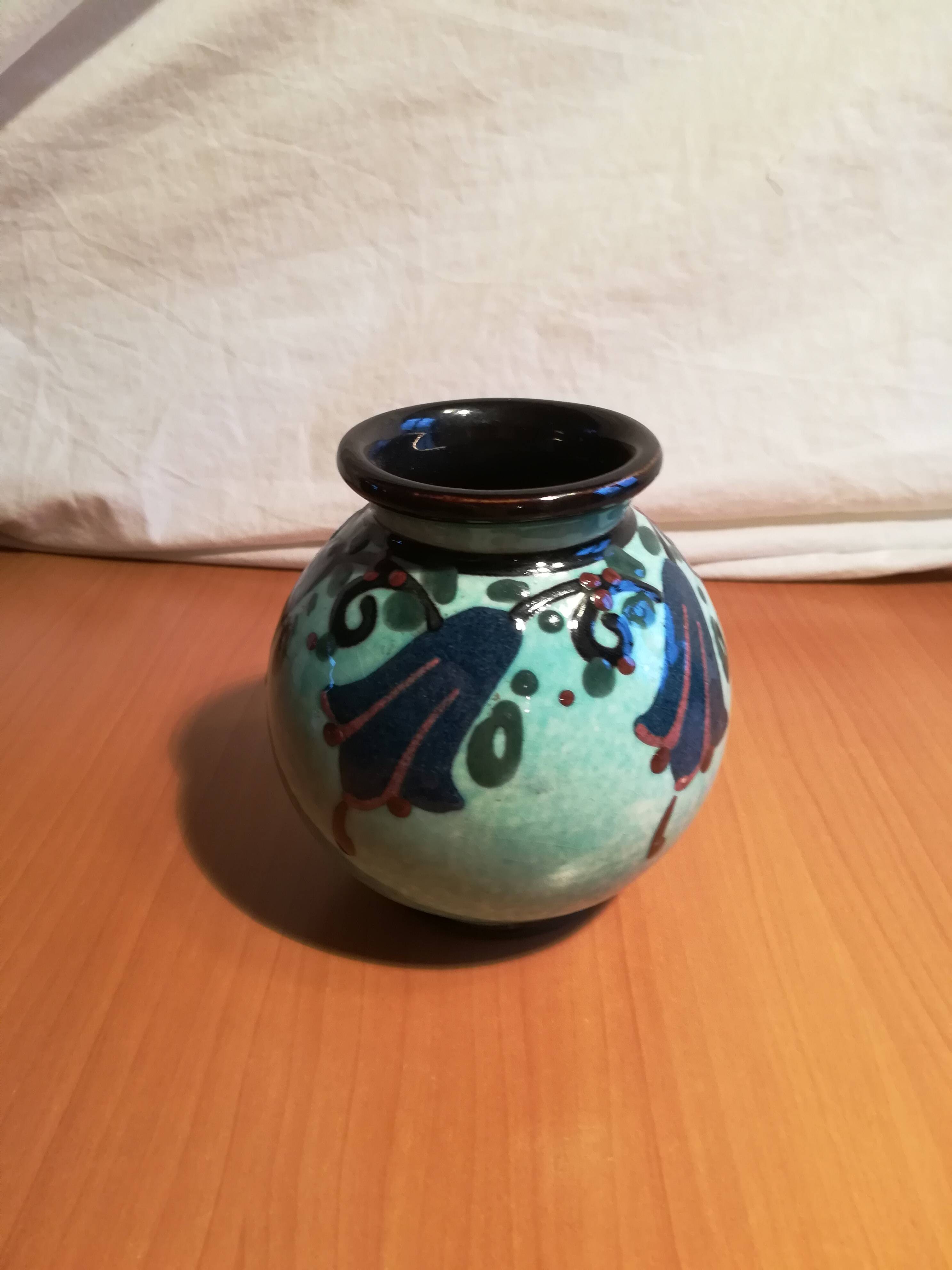 Paul Jacquet enamelled ceramic vase 1930