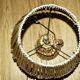 Vintage lamp in braided reed and bamboo
