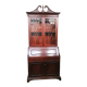 Trumeau (secretary desk) vintage con vetrina, anni 50