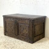 Coffre en chêne massif, XVIIIème siècle