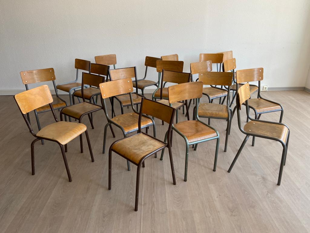 20 vintage mismatched school chairs