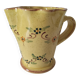 JP Daniel handmade earthenware pitcher – floral decoration on a yellow background