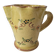 JP Daniel handmade earthenware pitcher – floral decoration on a yellow background