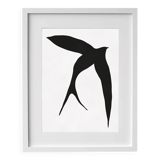 Peinture d'oiseau enfermée