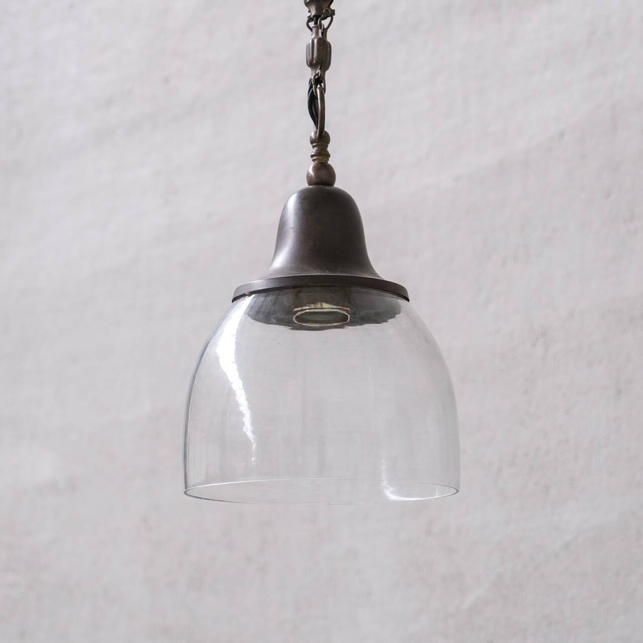 Clear Bell Shaped Antique Pendant Light