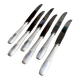 6 silver metal knives