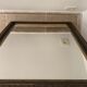 Miroir rectangle ancien lours bois sculpté peint patiné