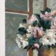 Bouquet in a gold vase, oil on canvas