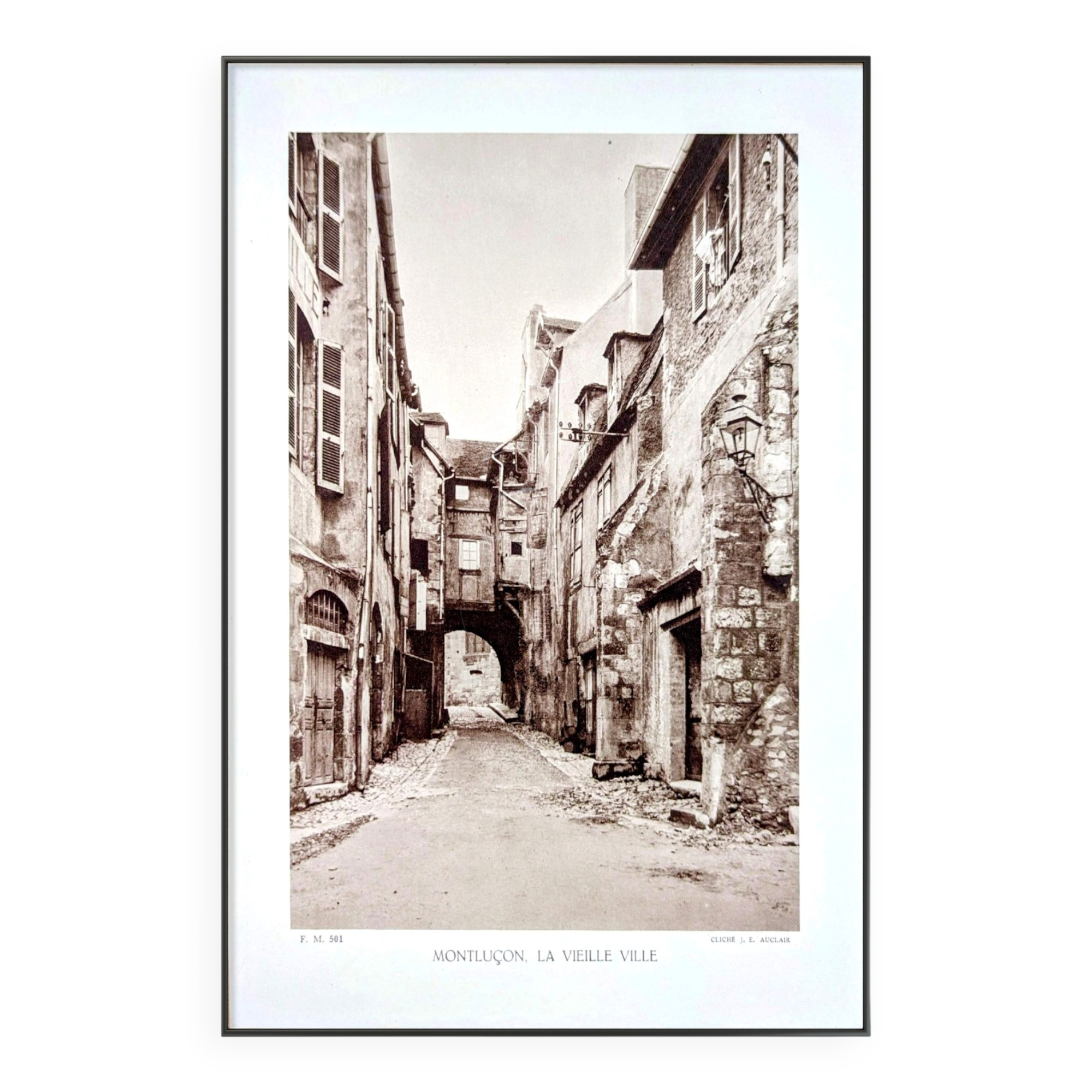 Montluçon, Allier, photo print from 1942.