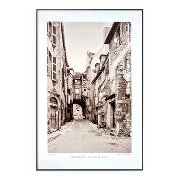 Montluçon, Allier, photo print from 1942.