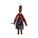 Marionnette asiatique, bois et laiton