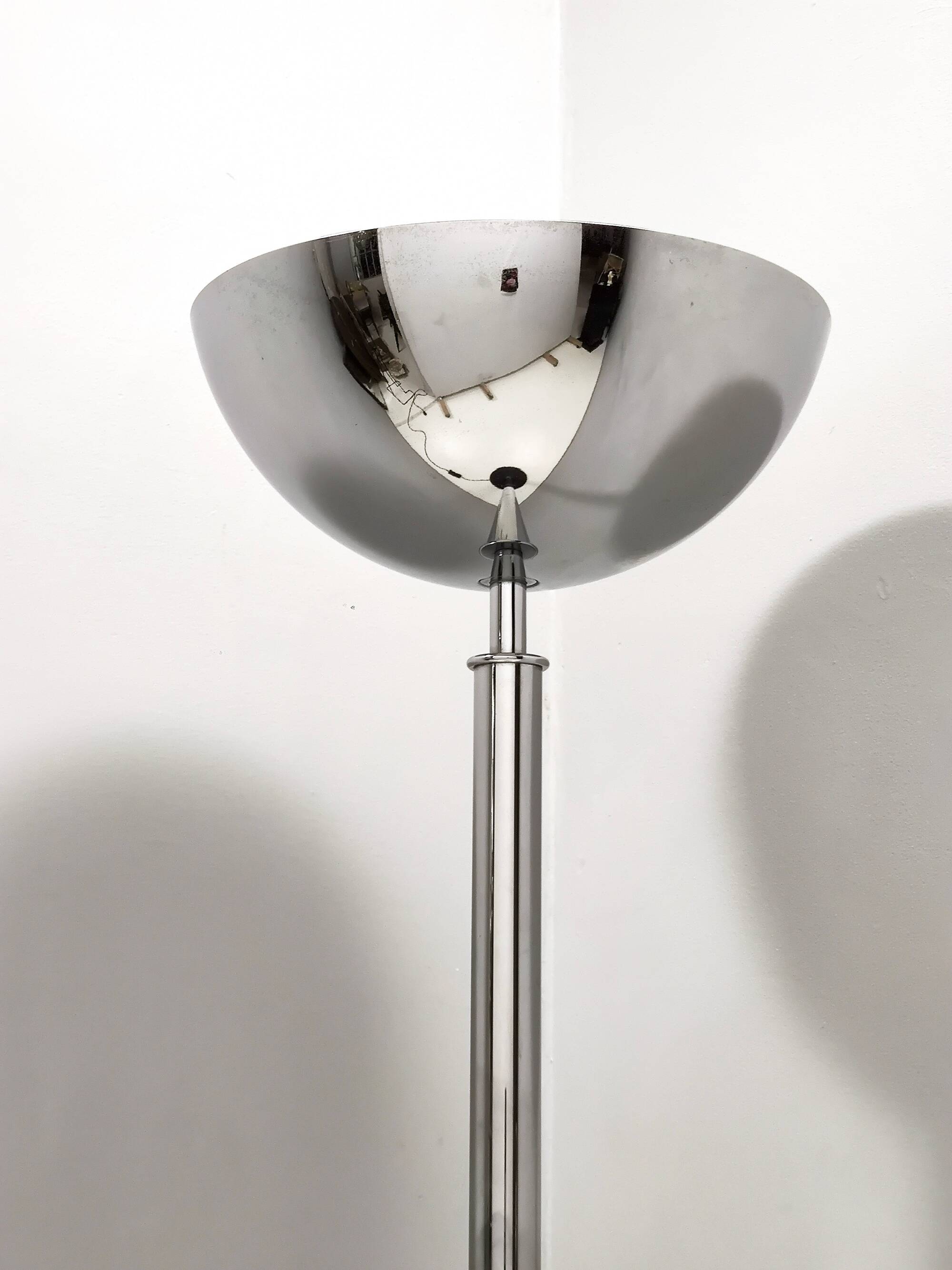 Chrome-Plated Metal Floor Lamp