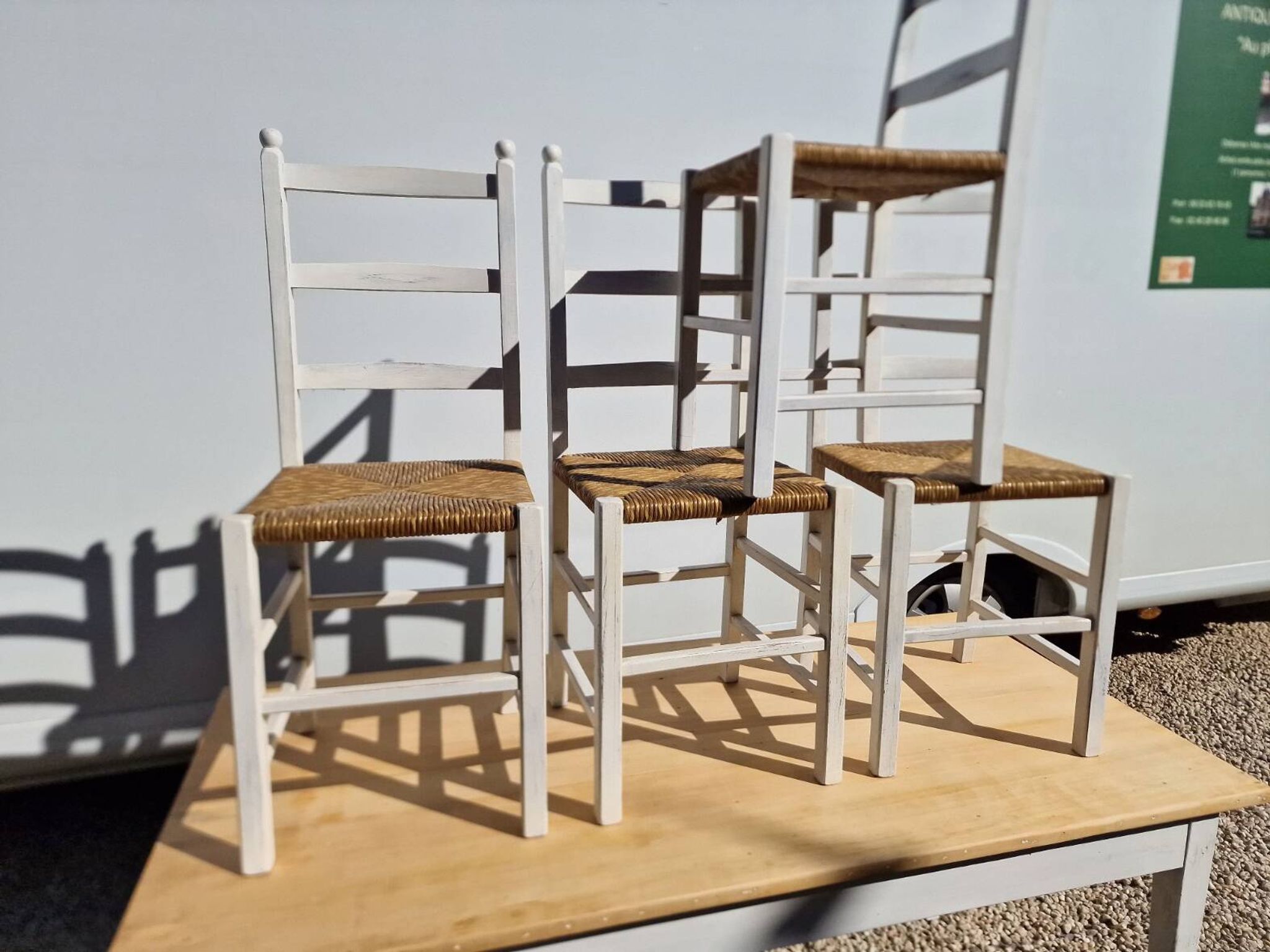 Old farmhouse table + 4 chairs