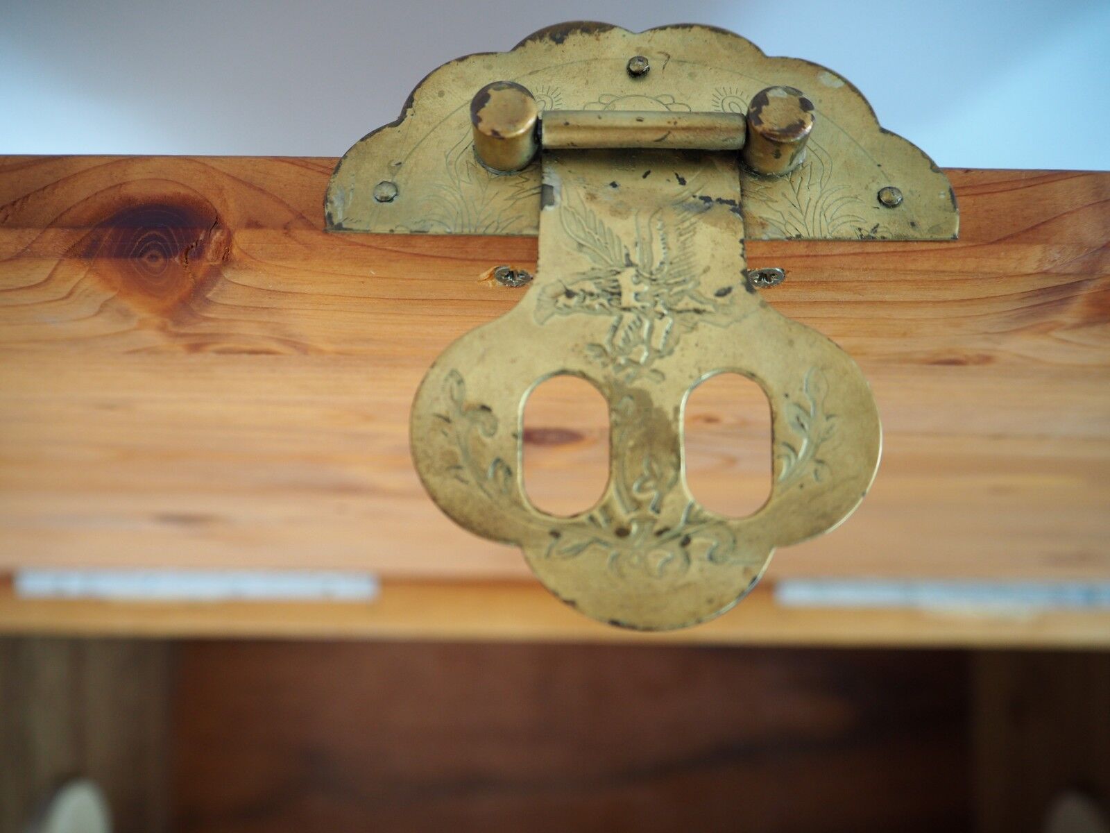 Vintage rattan chest