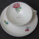 Set de 6 tasses et sous-tasses NBD Limoges enluminées à la main, motifs fleuris