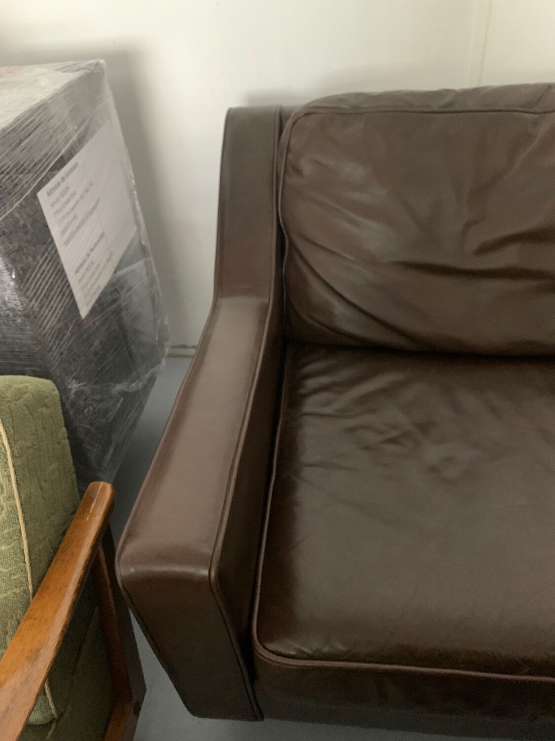 4 seater genuine leather sofa