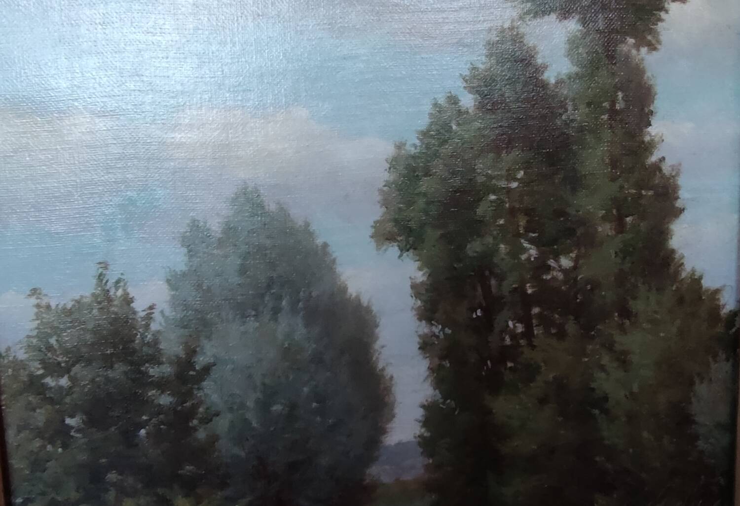 Old Canvas Oil Painting/Scene Of Life/The Washerwomen/Signed M.Merlin