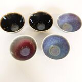 Mid-century modern set of 5 small bowls Rörstrand Carl Harry Stålhane, Sweden