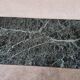 Brass coffee table with Alpine green veined marble top - 1960